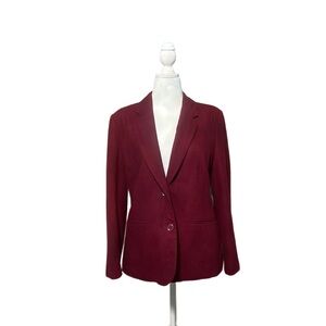 Chadwicks Deep Red Wool Blend Women's Blazer